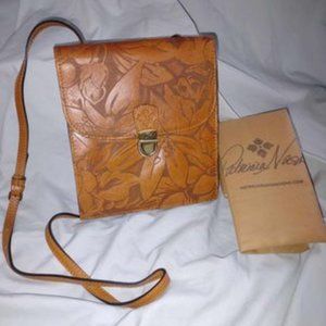 Patricia Nash Andrea Master Crossbody Organizer, laser floral tan